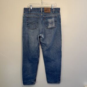 LEVIS 550 Vintage Orange Tab 90s Made In USA Relaxed Fit Blue Jeans- 36 x 30